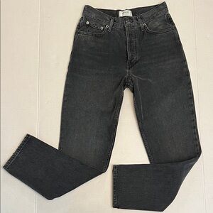 AGOLDE FEN BLACK HIGH RISE JEANS SIZE 25